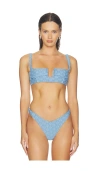 Devon Windsor Chriselle Bikini Top In Blue
