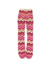 Devon Windsor Mens Cierra Chevron-stripe Knitted Trousers Berry In Black