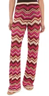 Devon Windsor Mens Cierra Chevron-stripe Knitted Trousers Berry In Pink