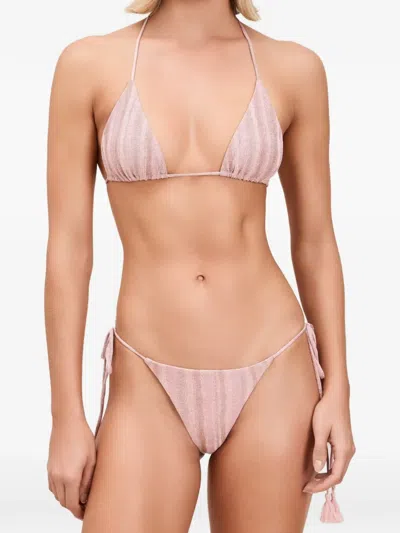 Devon Windsor Coco Tassel-detail Bikini Top In Pink