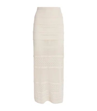 Devon Windsor Crochet Yasmin Maxi Skirt In Pink