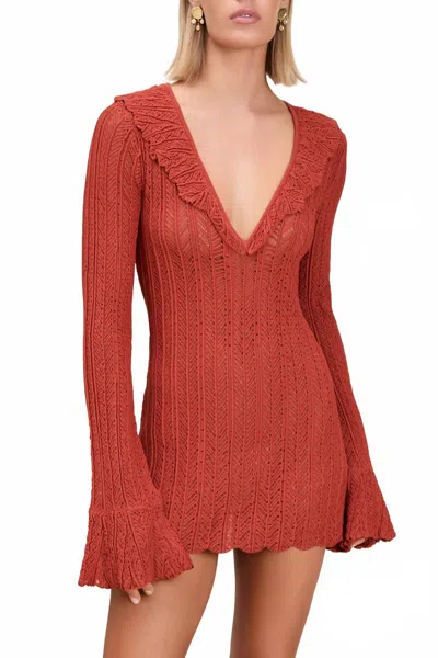 Devon Windsor Davina Dress In Terracotta In Red