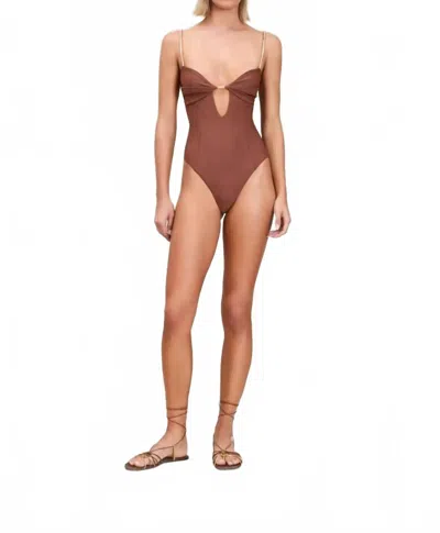 Devon Windsor Dawn Full-piece Swimsuit In Brown