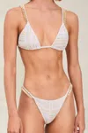 Devon Windsor Destiny Bikini Bottom In Quartz In White