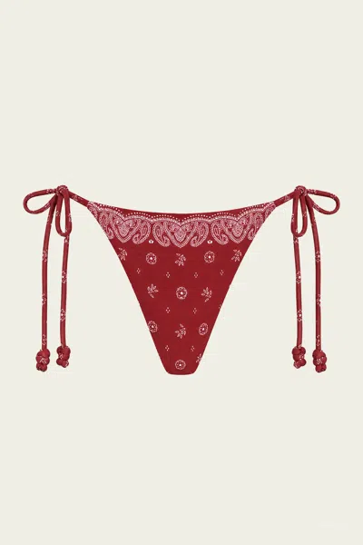 Devon Windsor Eadie Bikini Bottom In Merlot In Red