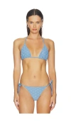 Devon Windsor Elis Bikini Top In Blue