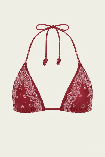 Devon Windsor Elis Bikini Top In Merlot In Red
