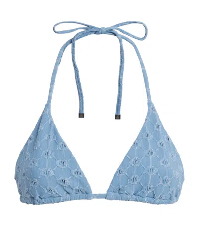 Devon Windsor Elis Triangle Bikini Top In Blue