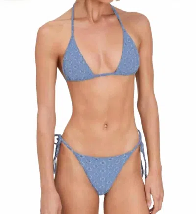 Devon Windsor Elis Triangle Bikini Top In Capri In Blue