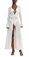 Devon Windsor Elliott Knit Robe Ivory In Ivory