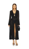 Devon Windsor Elliott Robe Cover Up In Black In Black