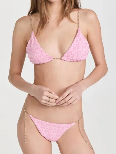 Devon Windsor Emi Bikini Top In Bubblegum In Brown