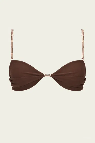 Devon Windsor Emmie Bikini Top In Umber In Brown
