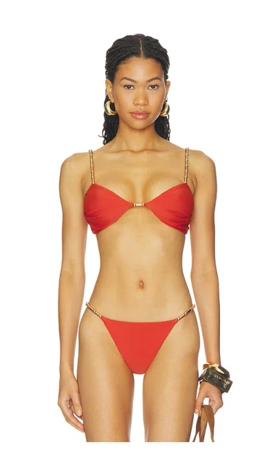 Devon Windsor Emmie Bikini Top In Red