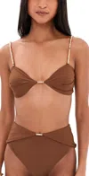 Devon Windsor Emmie Bikini Top Umber In Brown