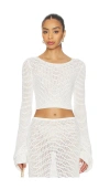 Devon Windsor Erin Longsleeve Top In White
