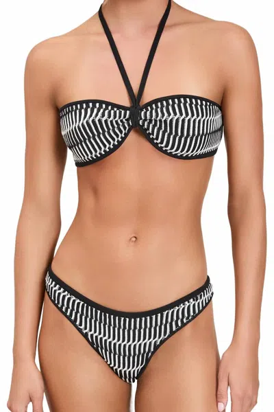 Devon Windsor Finn Halter Neck Tie Top In Ash In Grey