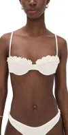 Devon Windsor Ribbed Bikini Top In White