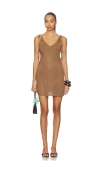 Devon Windsor Halle Mini Dress In Brown