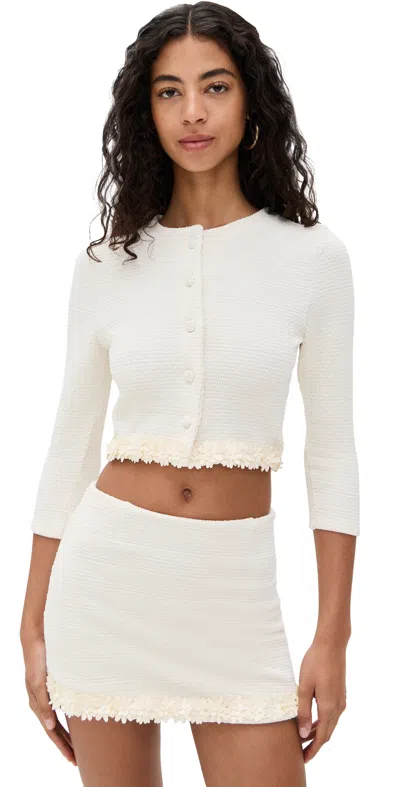 Devon Windsor Harlan Jacket Cream In White