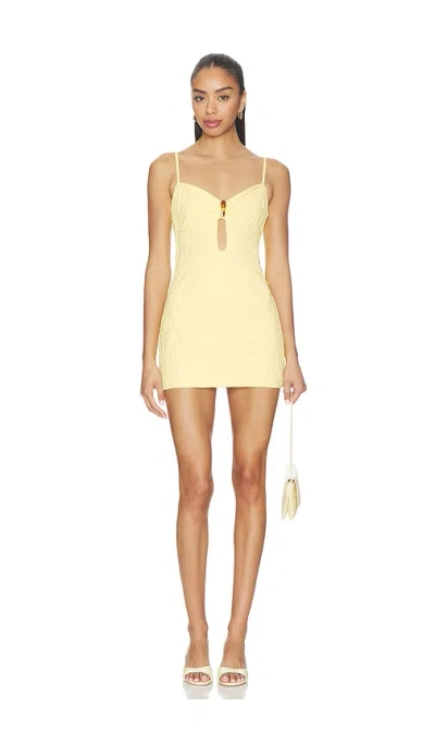 Devon Windsor Imani Dress In Lemon Drop In Yellow