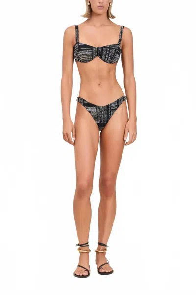Devon Windsor Iris Bikini Bottom In Lunar In Black