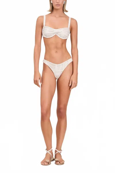 Devon Windsor Iris Bikini Bottom In Quartz In White