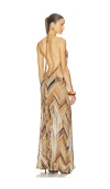 Devon Windsor Isadora Maxi Dress In Brown