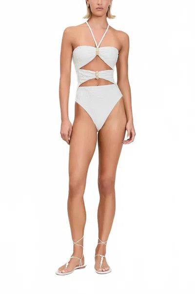 Devon Windsor Isla One-piece Swimsuit In Porcelain In White