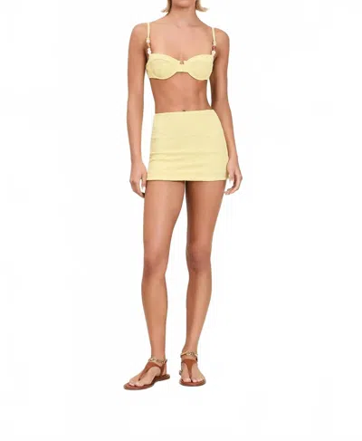Devon Windsor Jace Mini Skirt In Lemondrop In Yellow