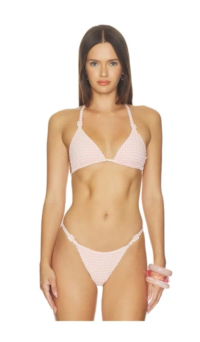 Devon Windsor Jenna Bikini Top In Pink