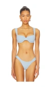 Devon Windsor Josephine Underwire Bikini Top In Blue
