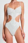 Devon Windsor Julian One Piece Swimsuit In Frost In Grey
