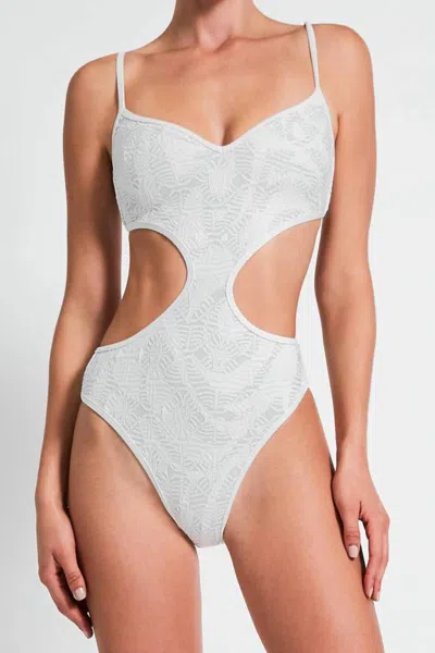 Devon Windsor Julian One Piece Swimsuit In Frost In Grey