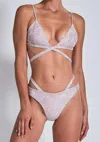 Devon Windsor Juniper Bikini Bottom In Pink And Silver In Pink