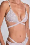 Devon Windsor Juno Bra Top In Pink,silver In Pink
