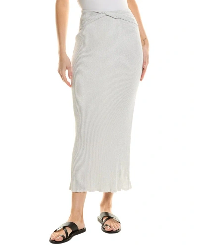 Devon Windsor Kade Midi Skirt In Silver