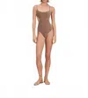Devon Windsor Kalani Scoopneck Full-piece Swimwear In Sepia In Brown