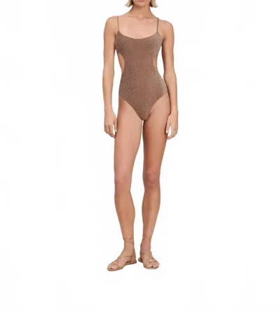 Devon Windsor Kalani Scoopneck Full-piece Swimwear In Sepia In Brown