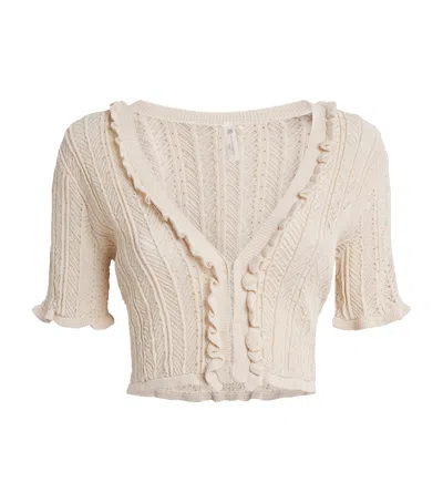 Devon Windsor Knitted Charlene Top In White