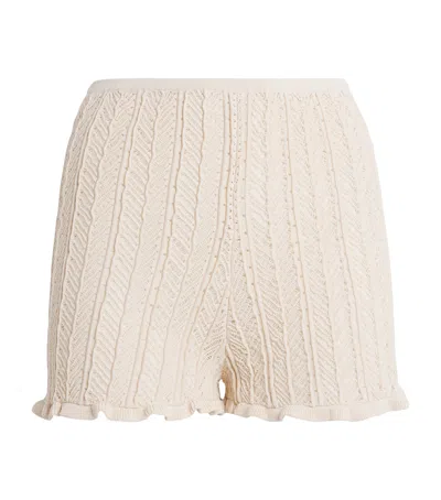 Devon Windsor Knitted Christine Shorts In Ivory