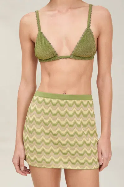 DEVON WINDSOR LANE MINI SKIRT IN PISTACHIO