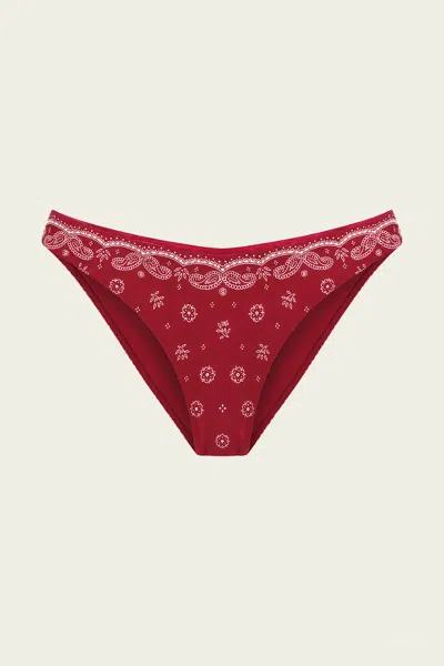 Devon Windsor Larissa Bikini Bottom In Merlot In Red
