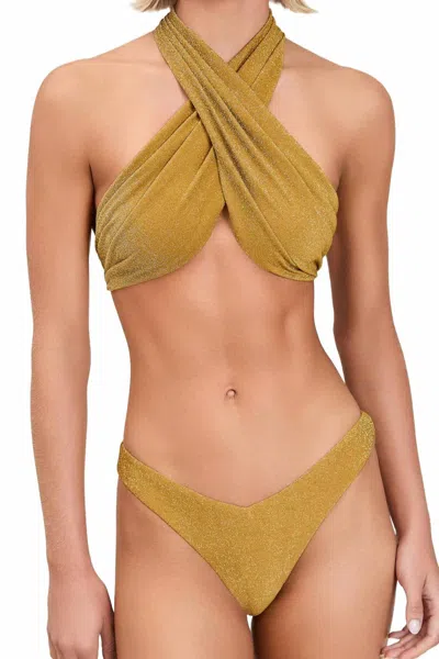 Devon Windsor Larissa Bottom Bikini In Gold