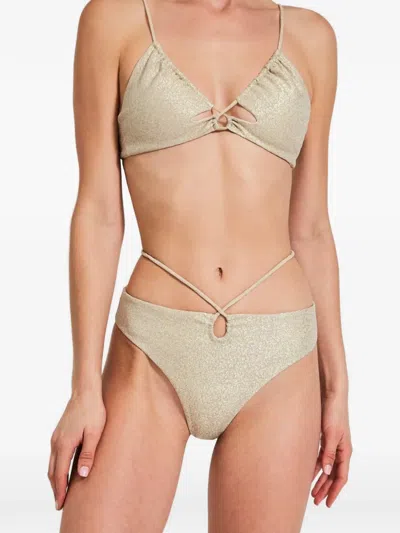 Devon Windsor Leanne Wrap-around Bikini Bottoms In Neutral