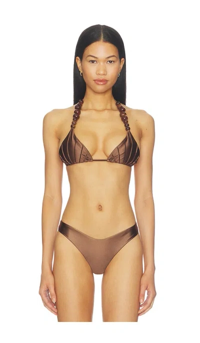 Devon Windsor Leni Triangle Bikini Bottom In Black