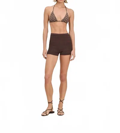 DEVON WINDSOR LENNON HIGH WAIST SHORTS IN COCO