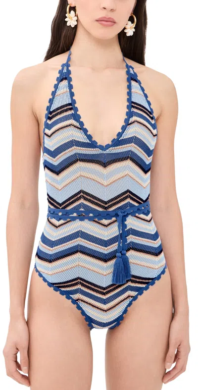 Devon Windsor Lilou One-piece Swimsuit Marina In Blue