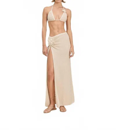 Devon Windsor Magnolia Skirt In Oatmilk In White