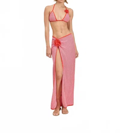 DEVON WINDSOR MAGNOLIA SKIRT IN VALENTINE